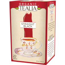 Tealia Organic Black Tea with Ginger (20 Envelope Tea Bags) 40g